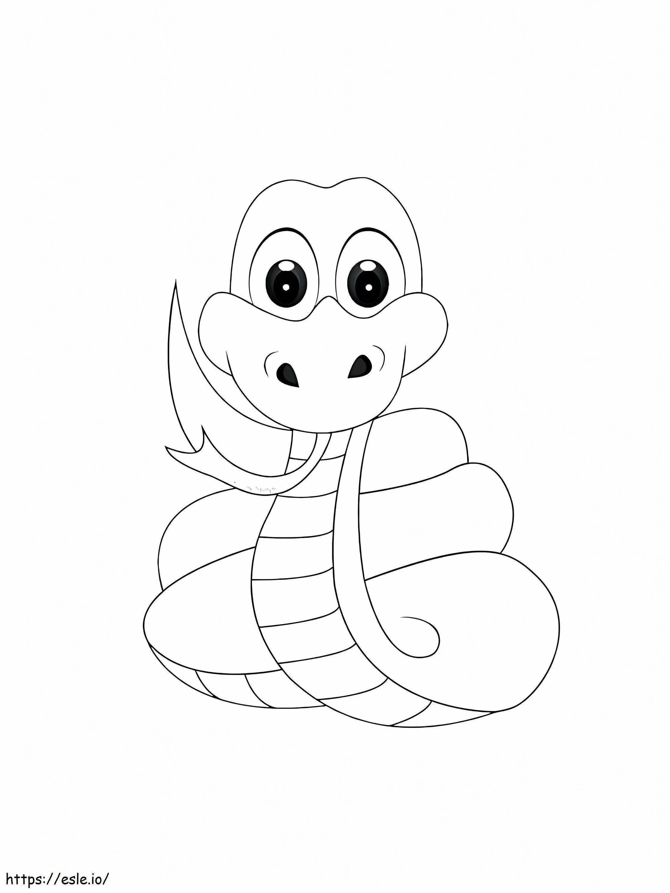 Adorabile serpente da colorare