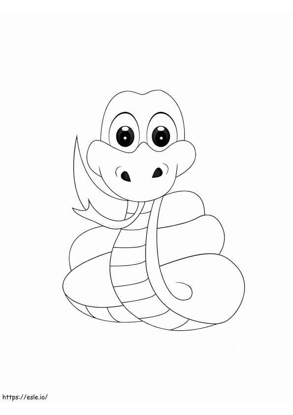 adorável cobra para colorir