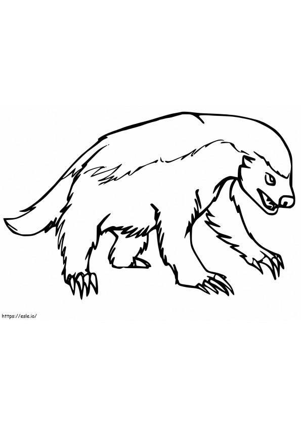 A Wild Badger coloring page