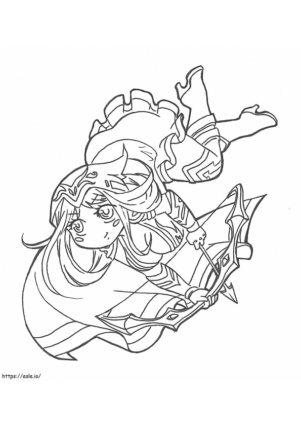 Chibi Ashe A4 coloring page