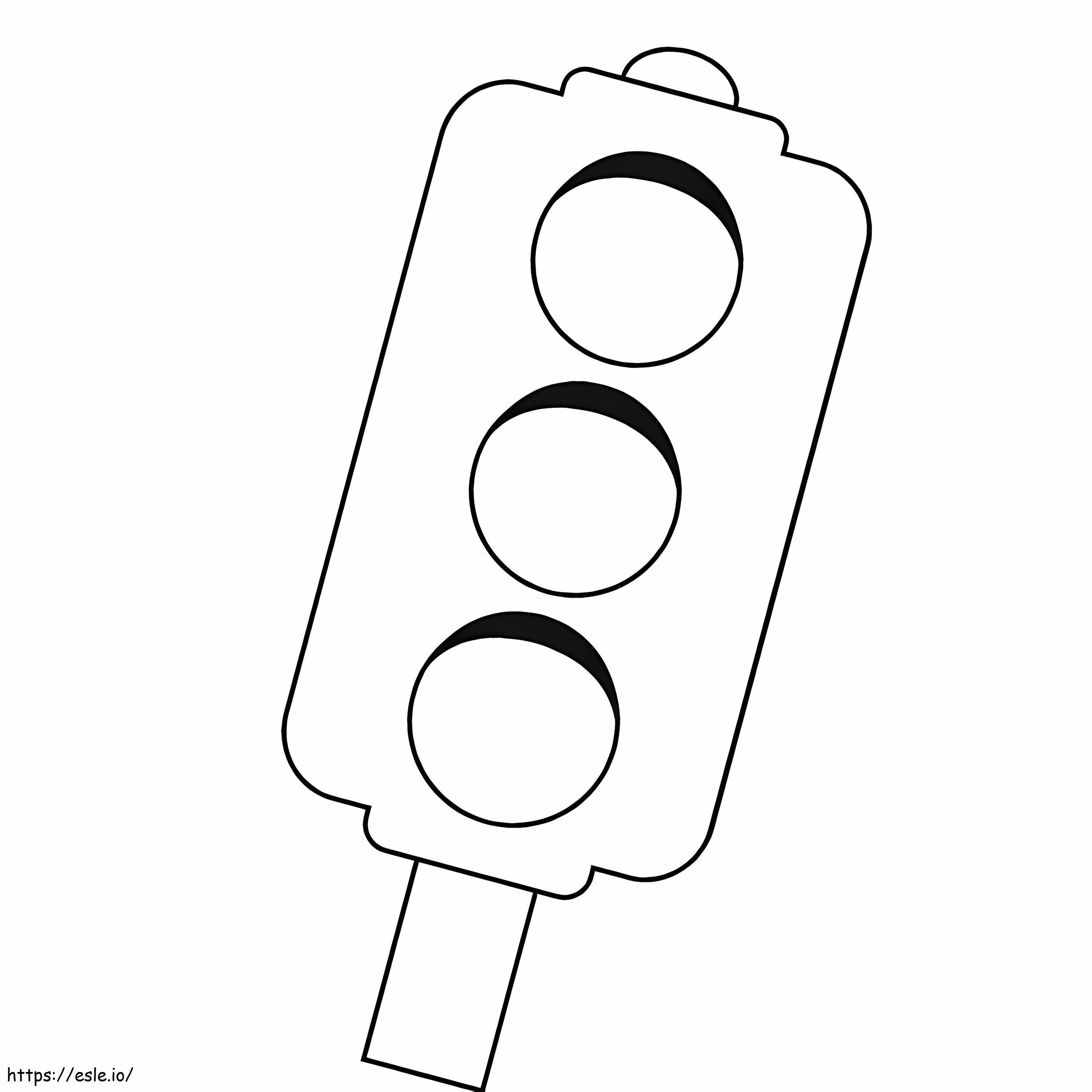 Very Easy Traffic Light coloring page