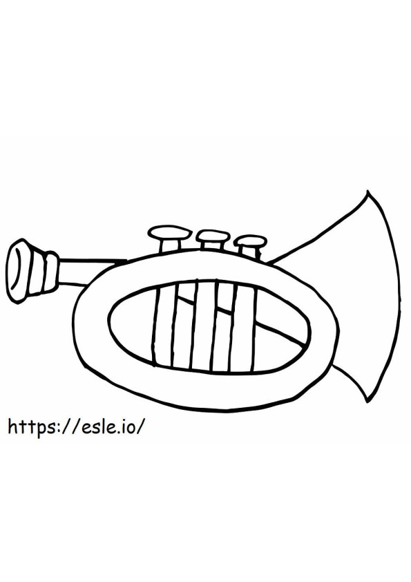 Printable Trumpet coloring page