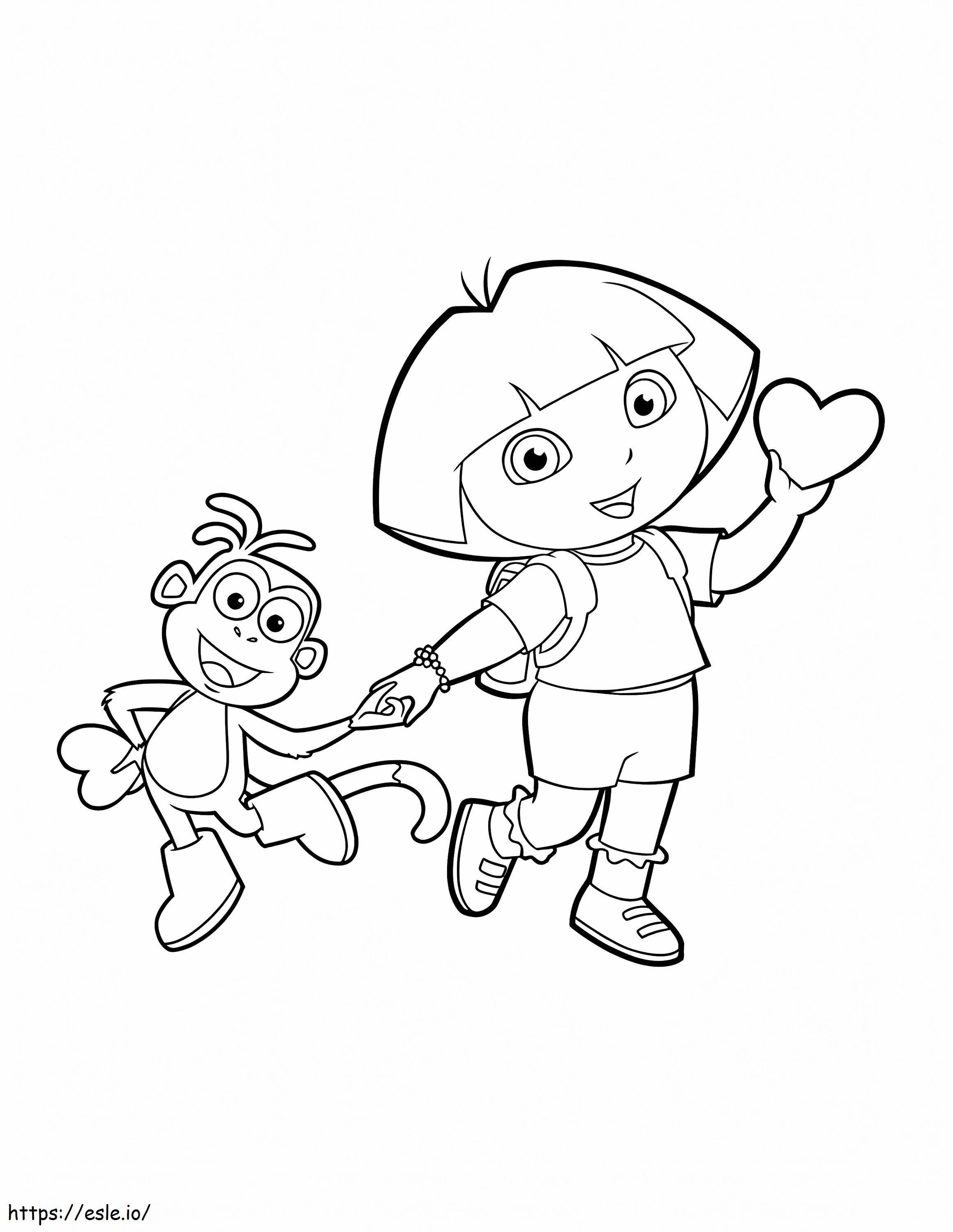 Dora und Stiefel ausmalbilder