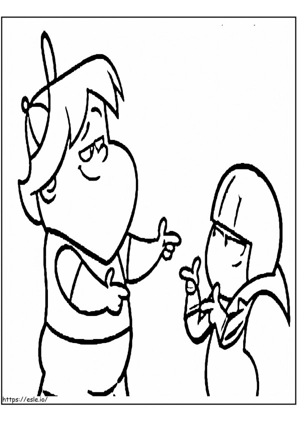 Kick Buttowski And Gunther 1 coloring page