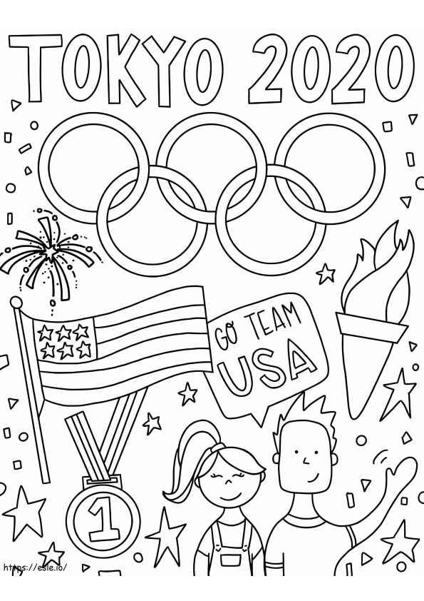 Tokyo 2020 Olympics coloring page