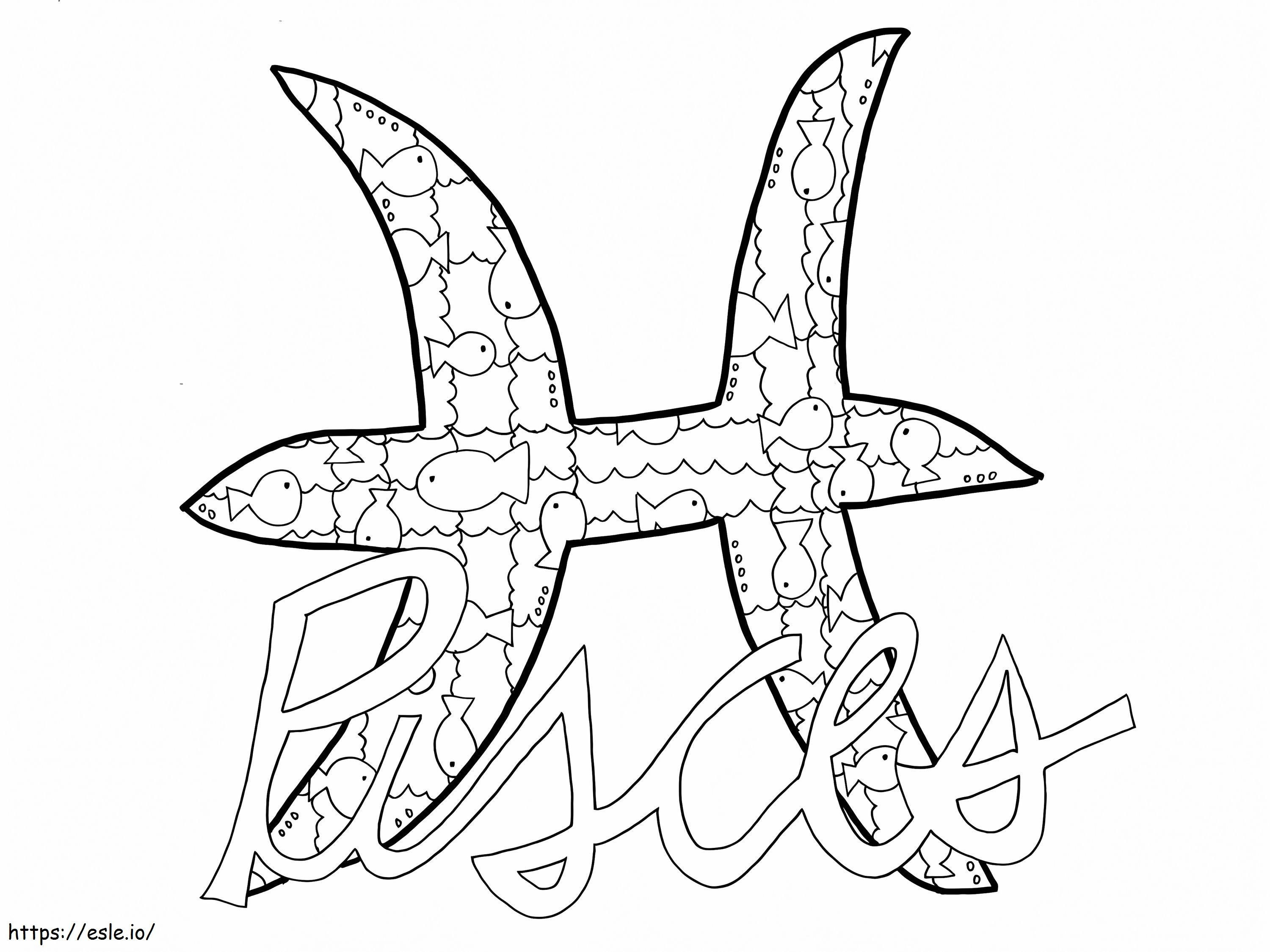 Pisces To Color coloring page