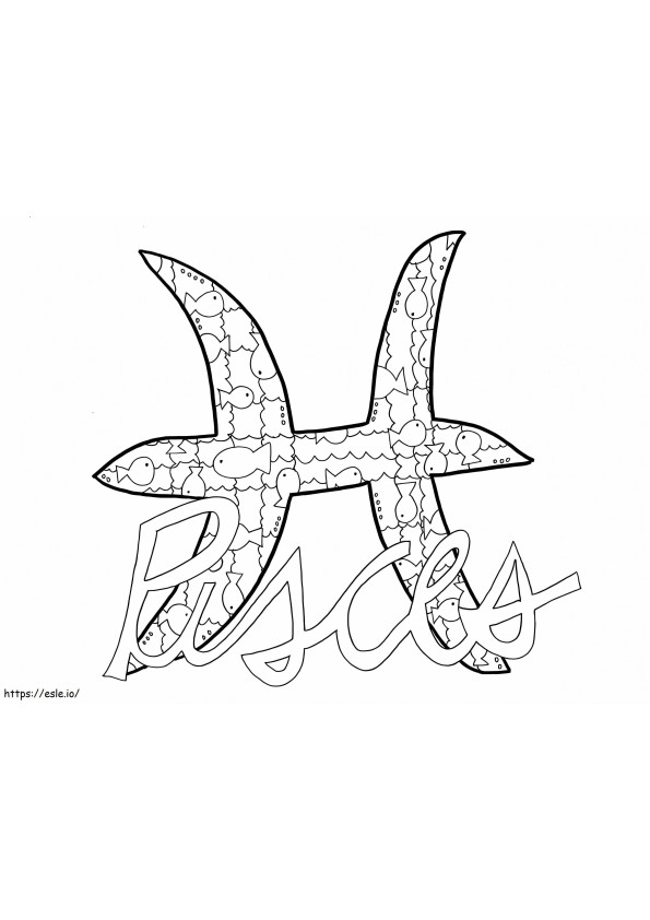Pisces To Color coloring page
