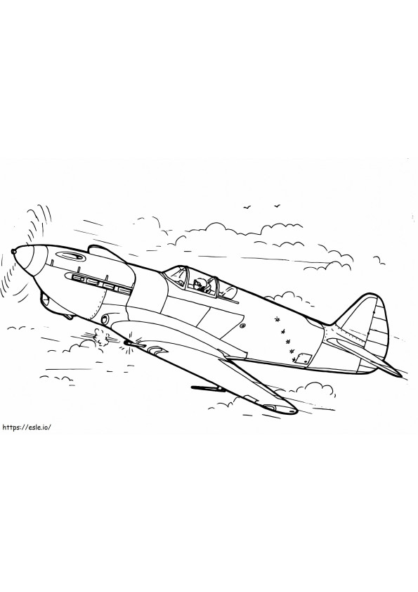 Coloriage Avion de chasse E 30 à imprimer dessin