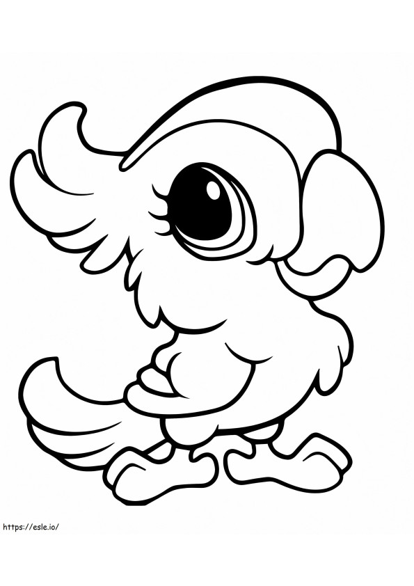 Cute Parrot coloring page