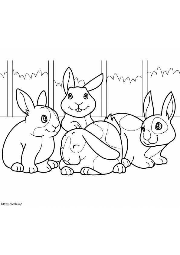 Pet Bunnies coloring page