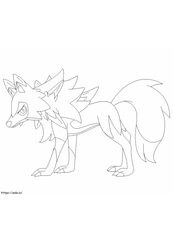 Lycanroc 4 coloring page