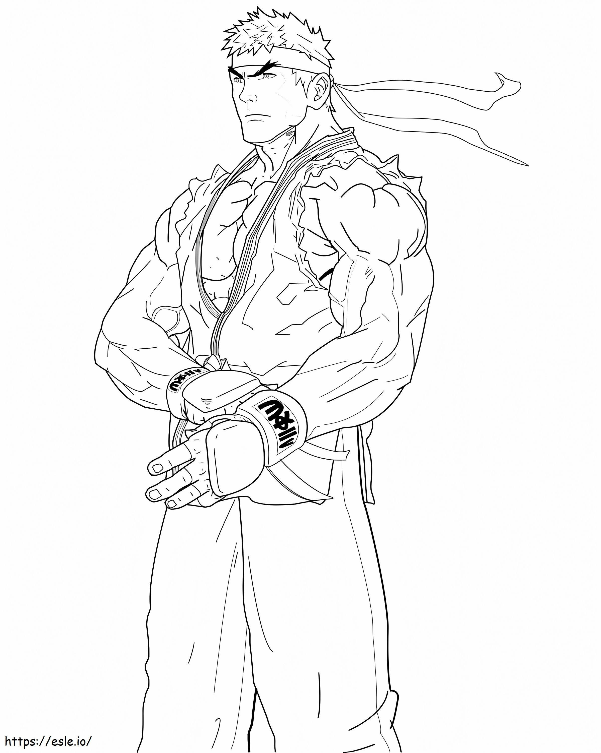 Fantastico Ryu Street Fighter da colorare