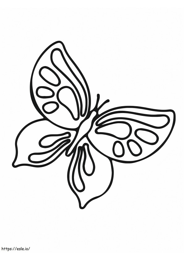 Simple But Pretty Butterfly coloring page