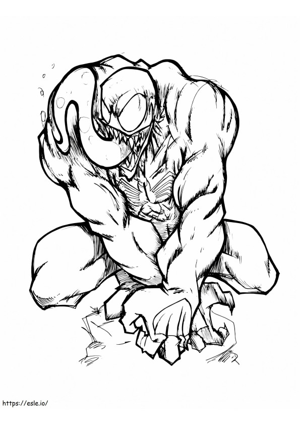 Venom Licking Lips coloring page