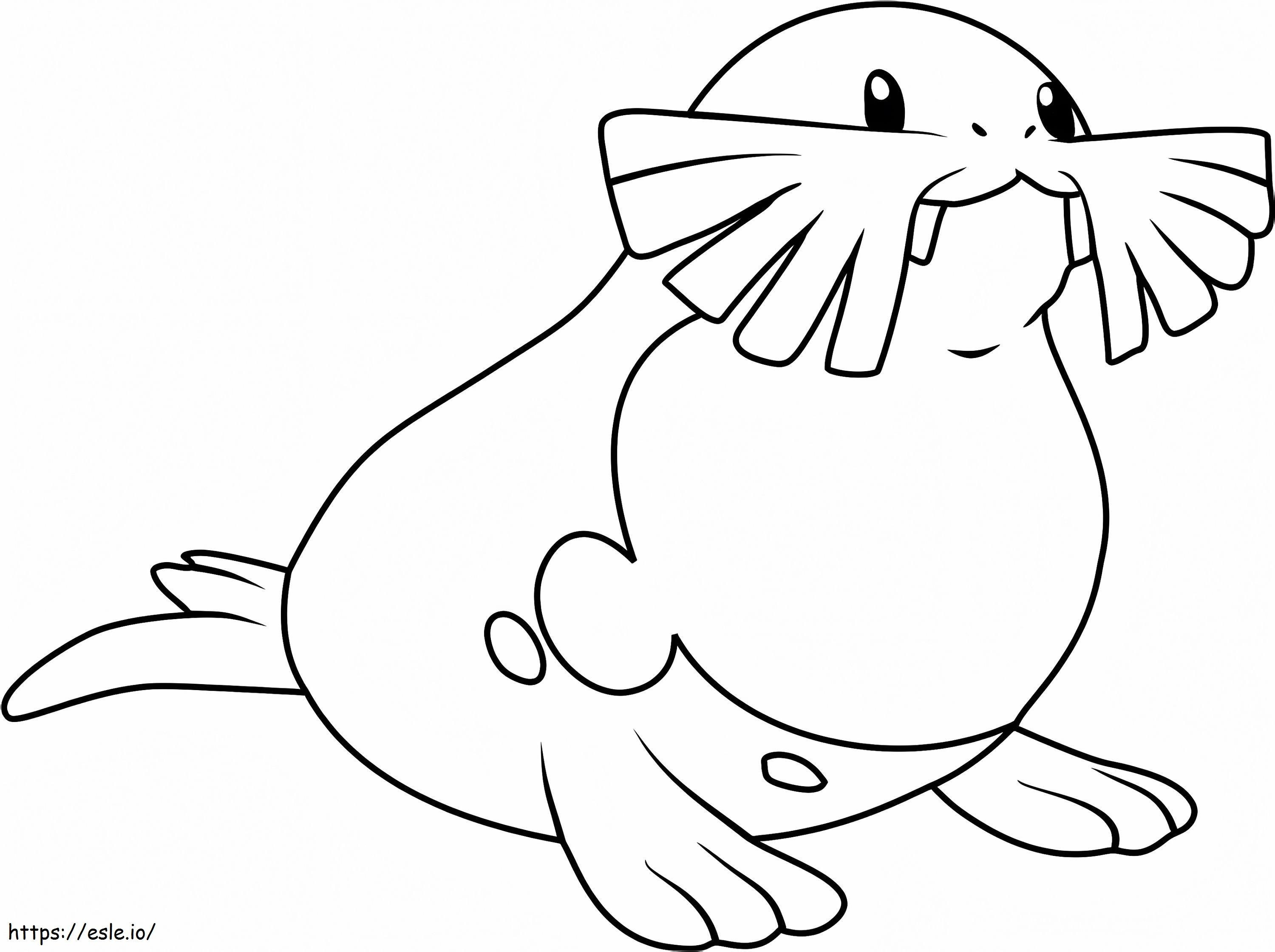 Pokemon Sealeo yang dapat dicetak Gambar Mewarnai