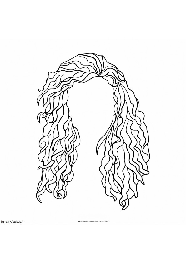 Coloriage Cheveux bouclés à imprimer dessin