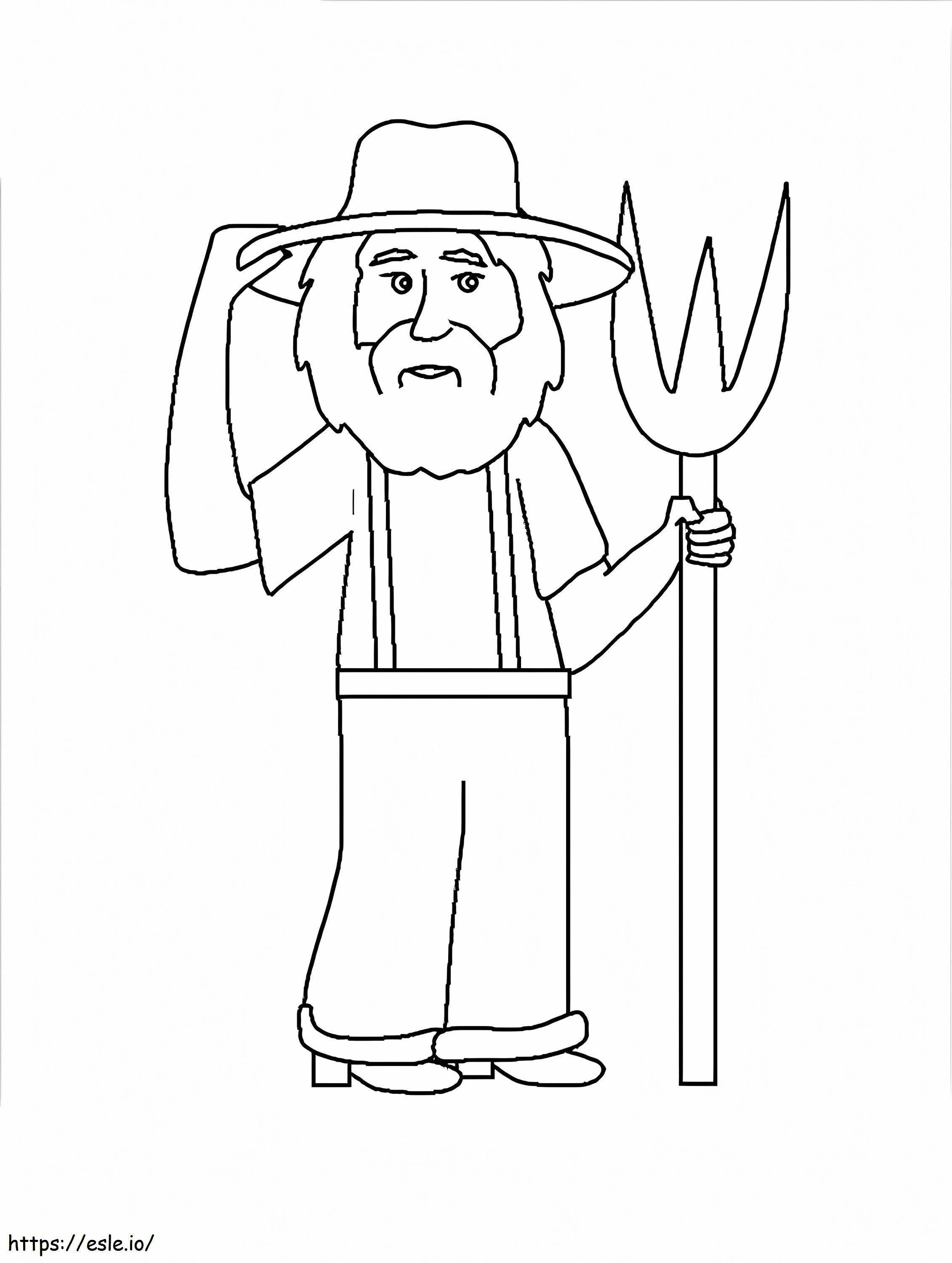 Old Farmer 1 coloring page