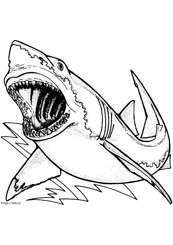 Coloriage Tiburon de base à imprimer dessin