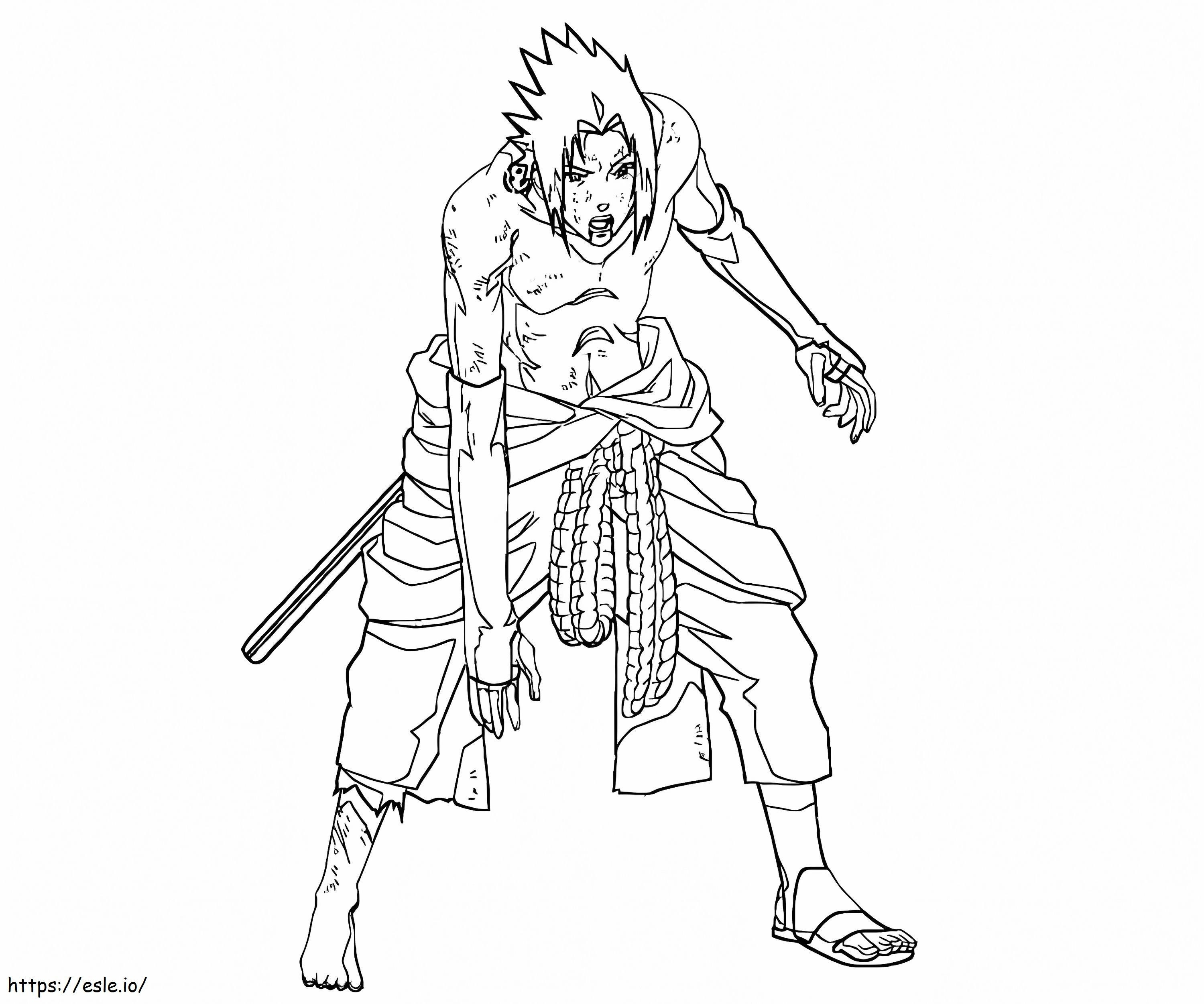 Normal Uchiha Sasuke coloring page