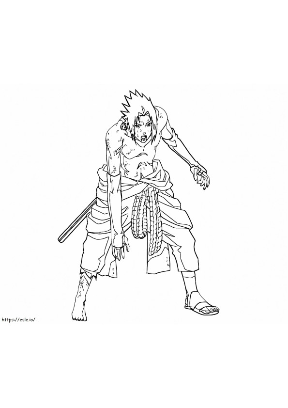 Uchiha Sasuke Normal para colorir