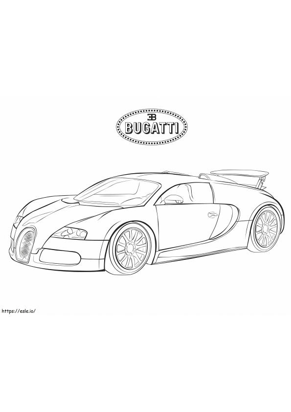 Auto Bugatti 6 värityskuva