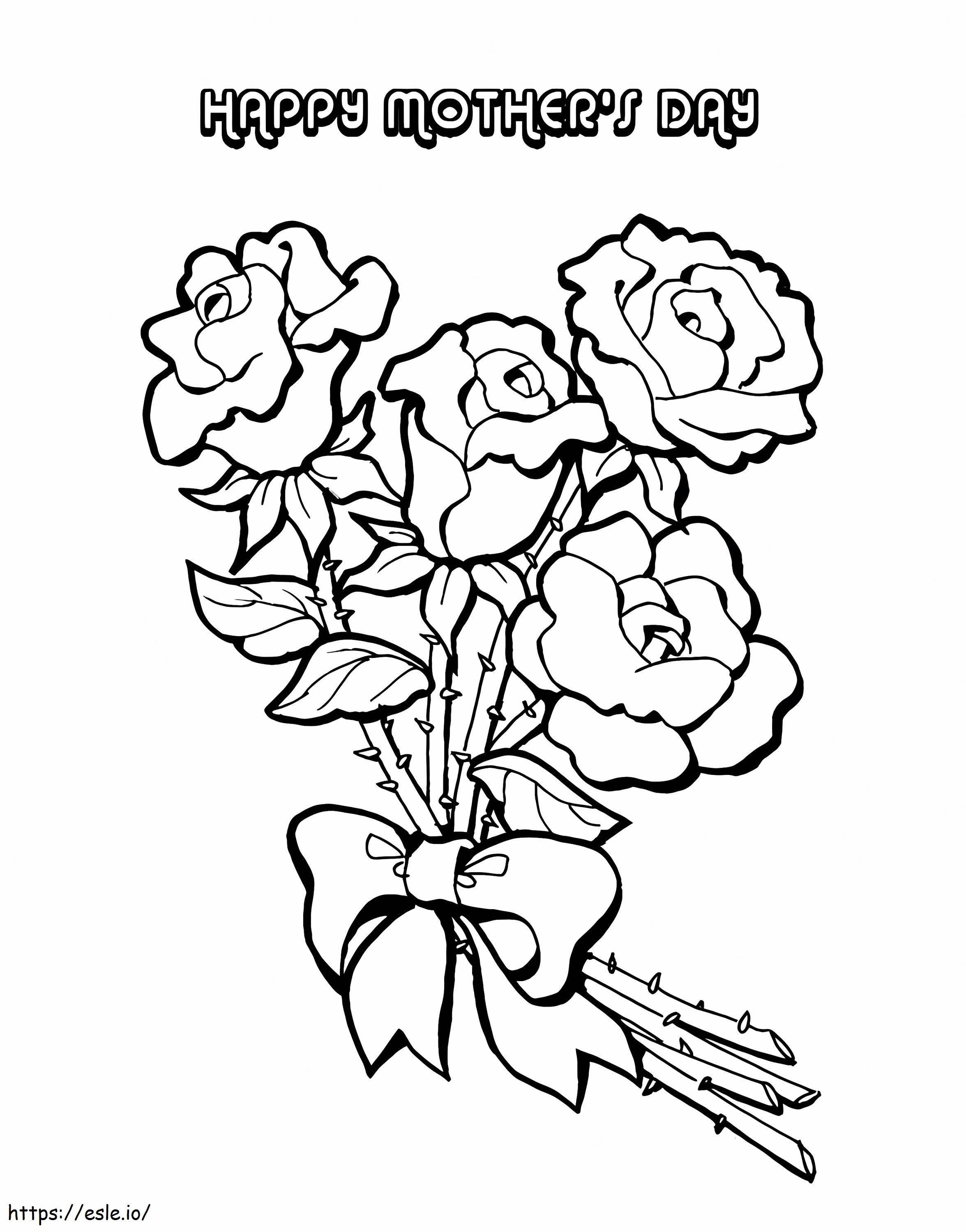 Flores para mamá 4 para colorear