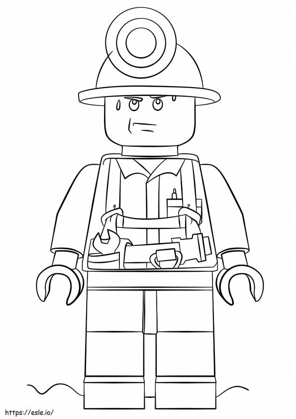 Coloriage Lego City Mineur à imprimer dessin