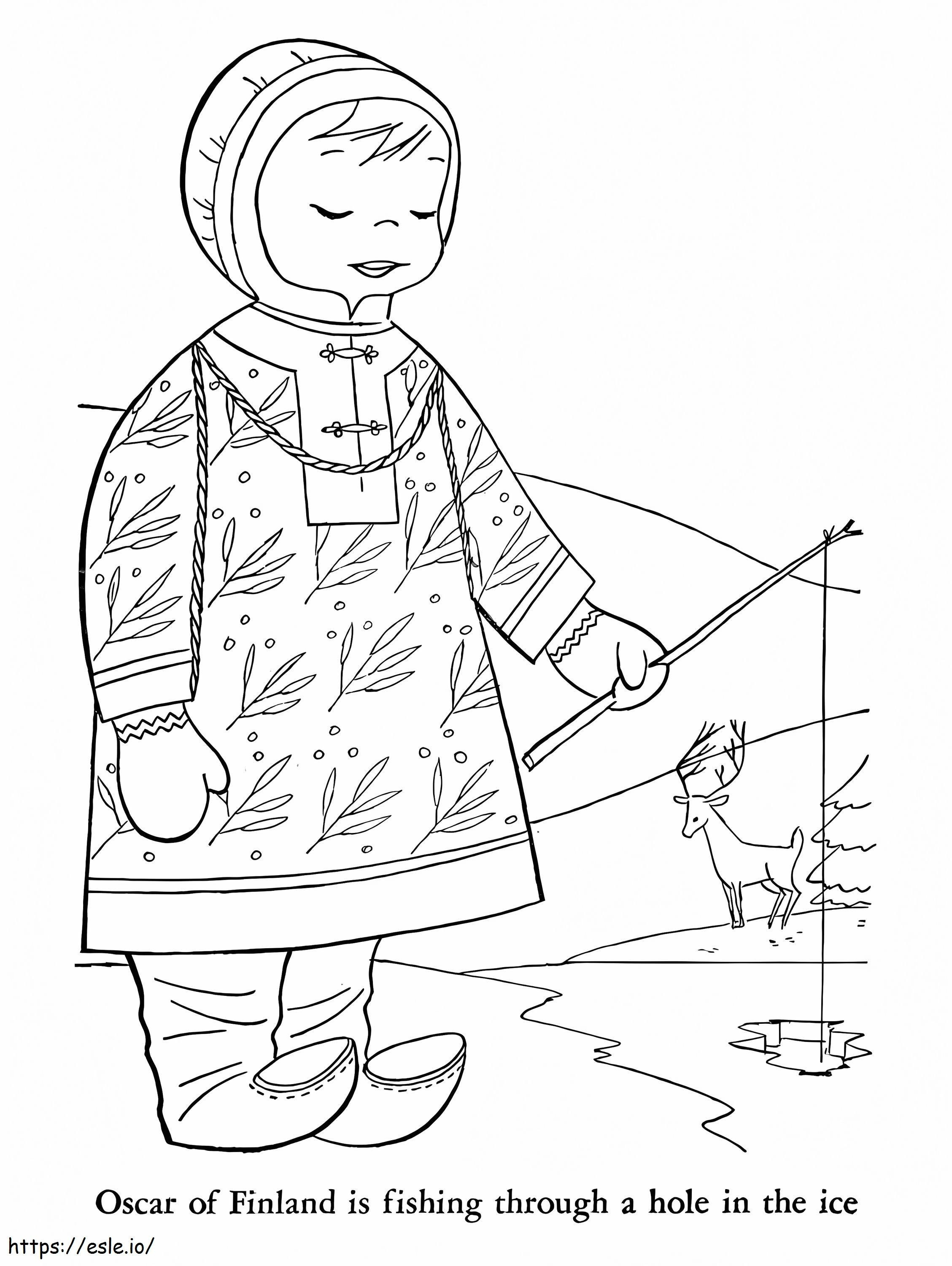 Printable Finland coloring page