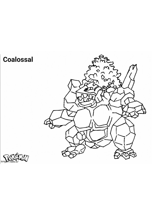 Coalossal Pokemon 2 coloring page