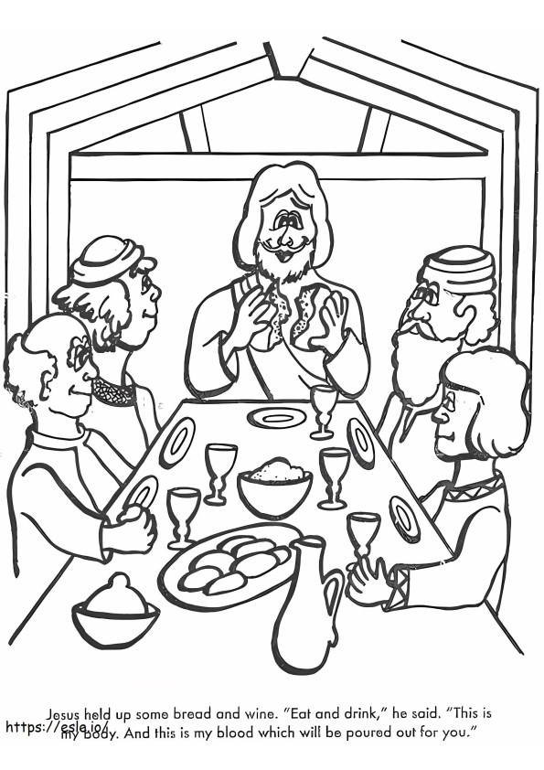 Eat And Drink Last Supper coloring page