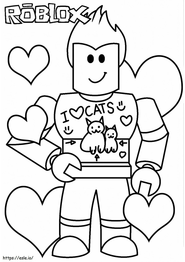 Love Roblox coloring page