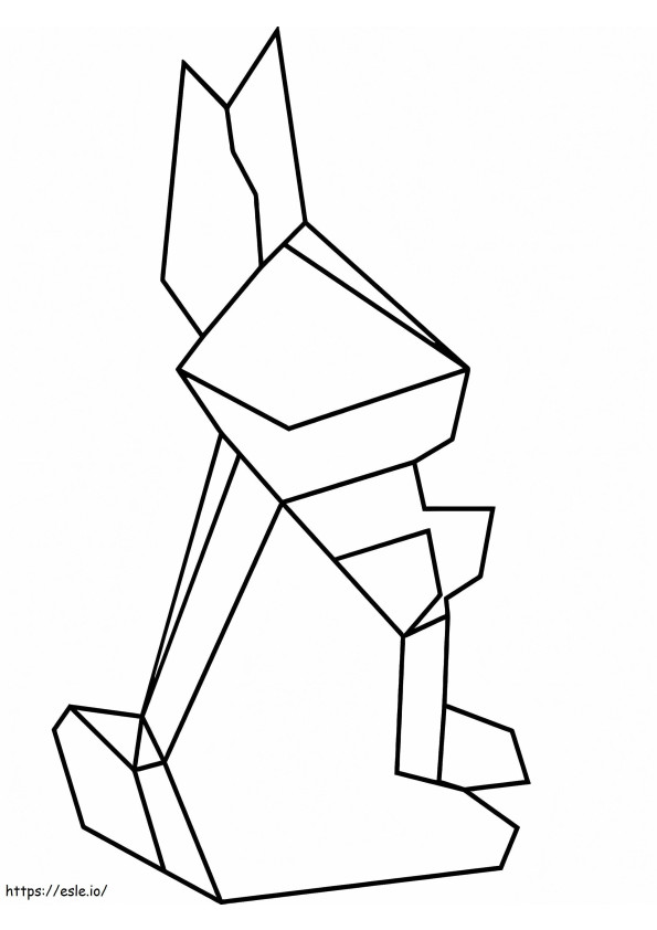 Origami Bunny coloring page