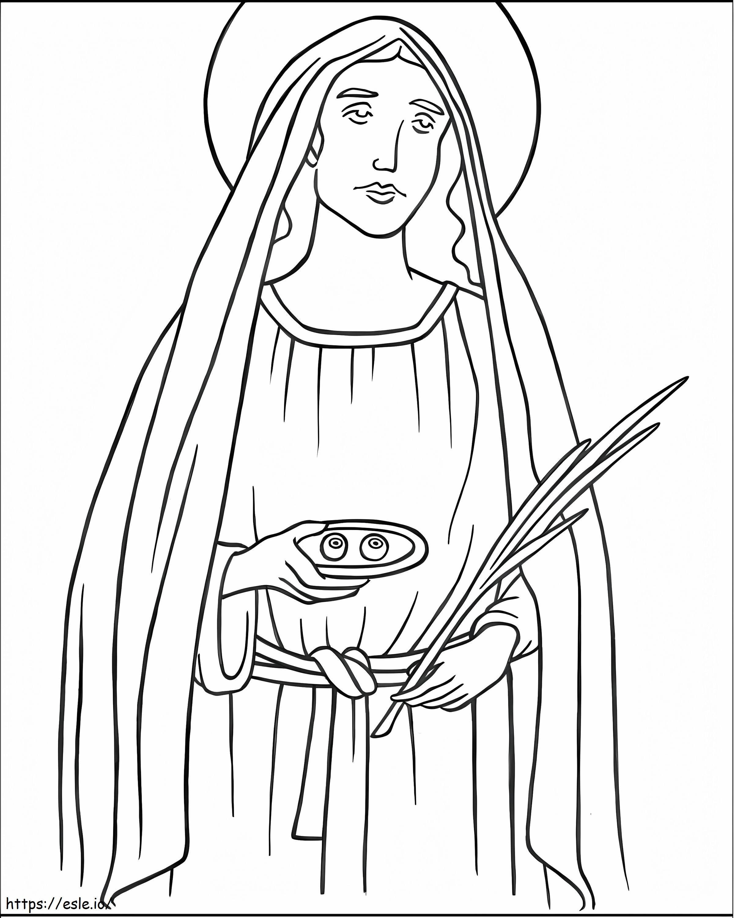 Saint Lucy 3 coloring page