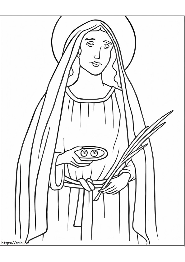 Saint Lucy 3 coloring page
