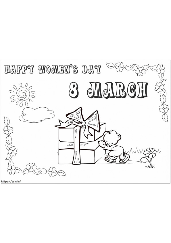 Happy Womens Day 4 coloring page