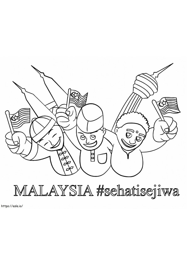 Coloriage Malaisien 3 à imprimer dessin
