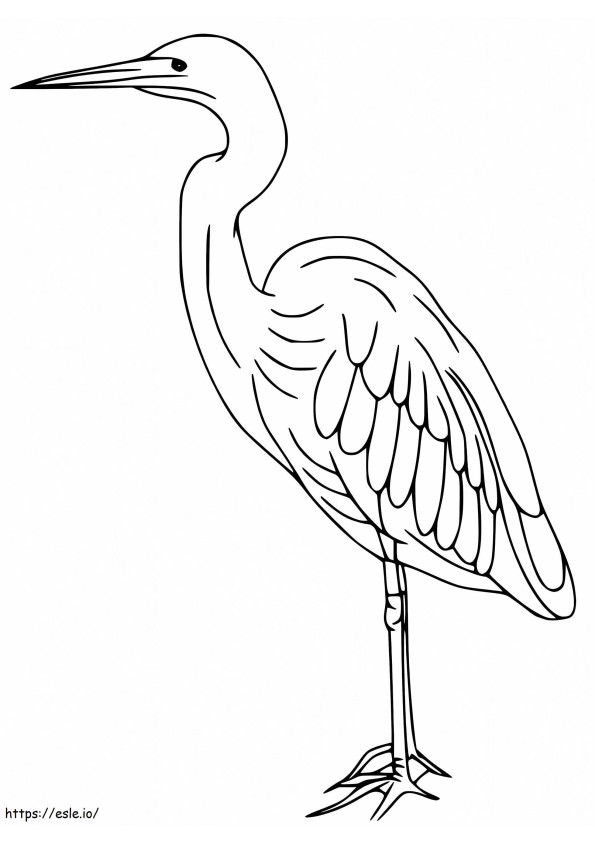 Simple Heron coloring page