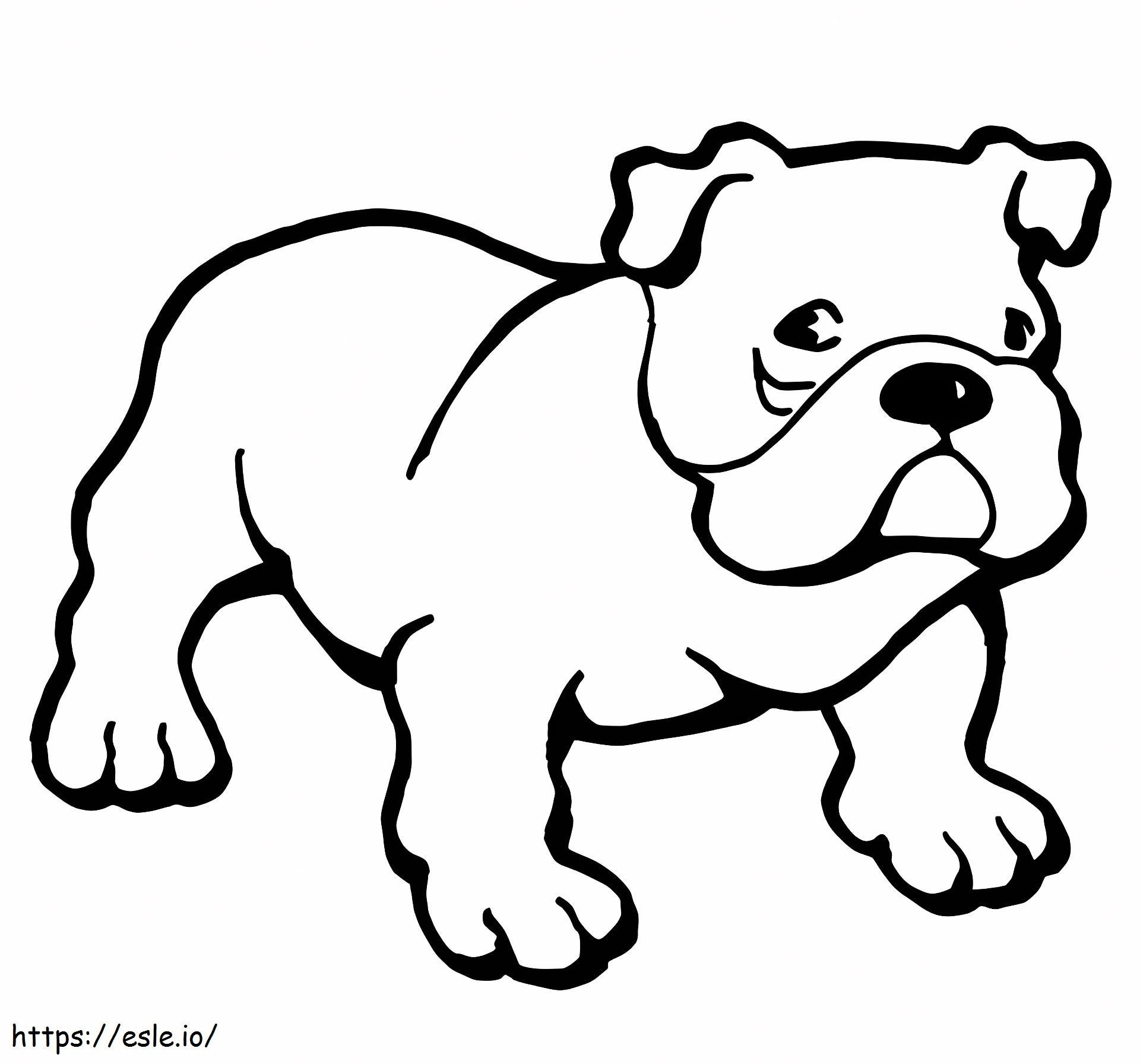 Bulldog semplice da colorare