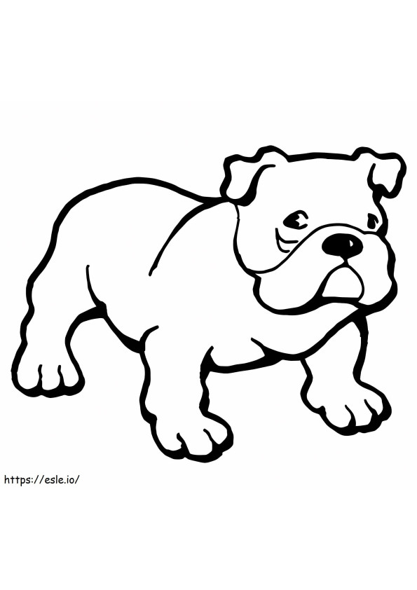 Bulldog Simplu de colorat