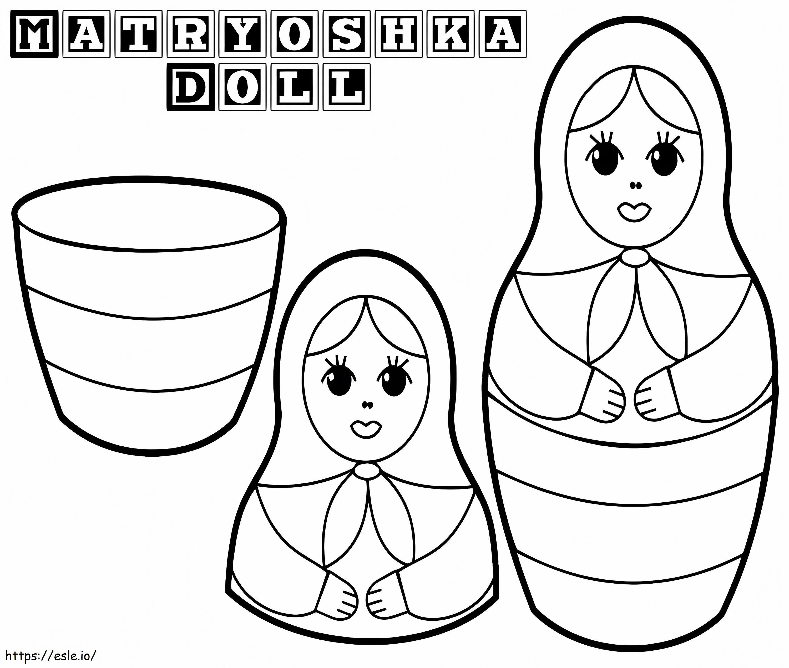 Matryoshka Dolls To Print coloring page