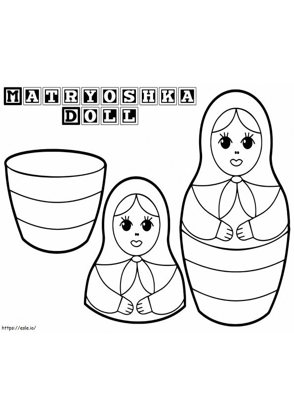Bonecas Matryoshka para imprimir para colorir