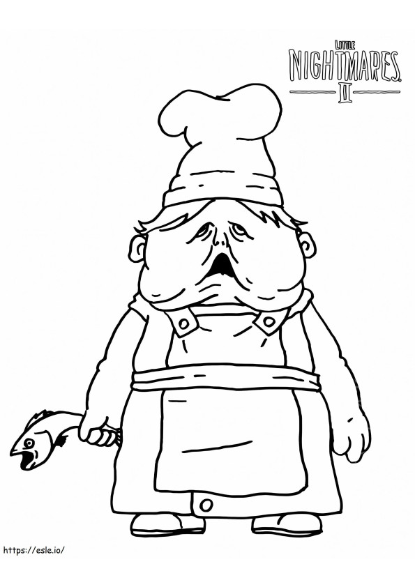 Little Nightmares Chef coloring page
