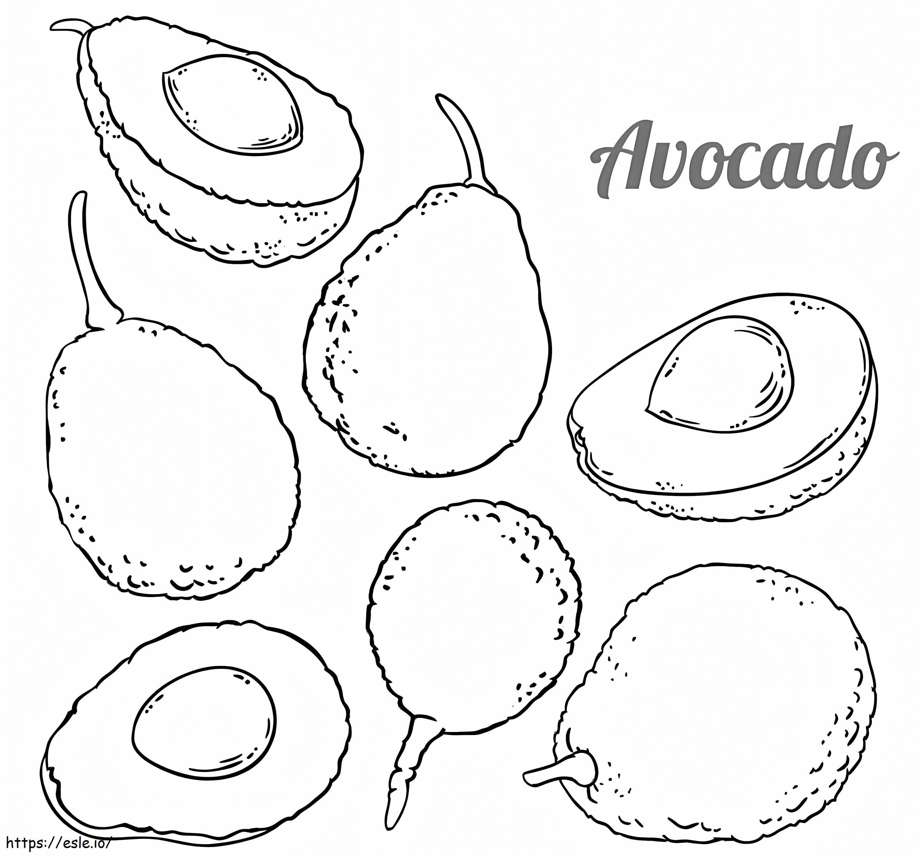 Avocados 2 ausmalbilder
