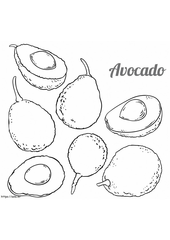 Avocado's 2 kleurplaat kleurplaat