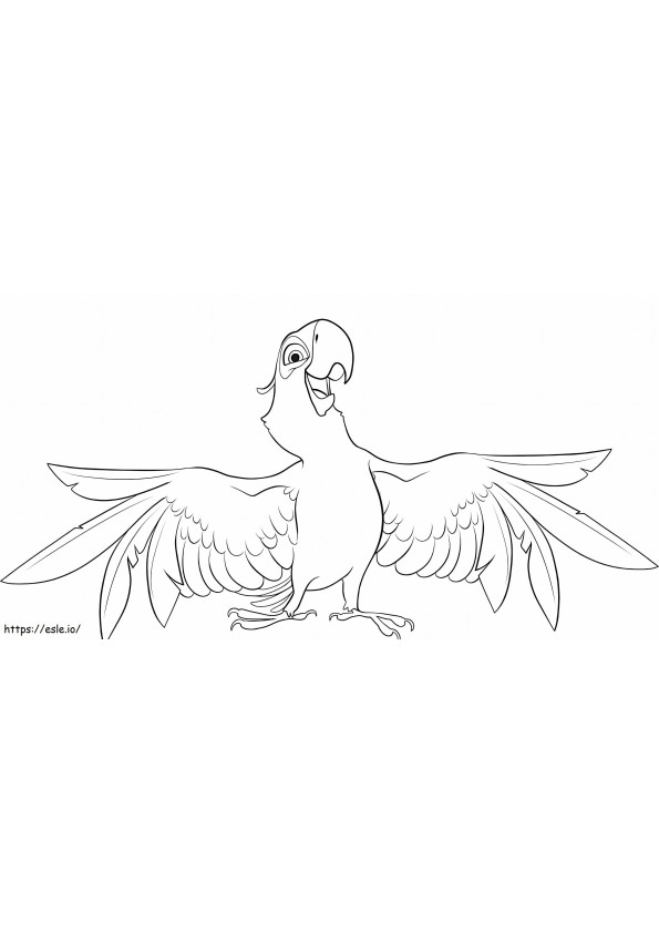 Macaw Screamed coloring page