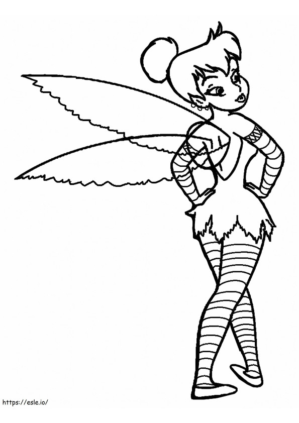 Emo Tinkerbell coloring page