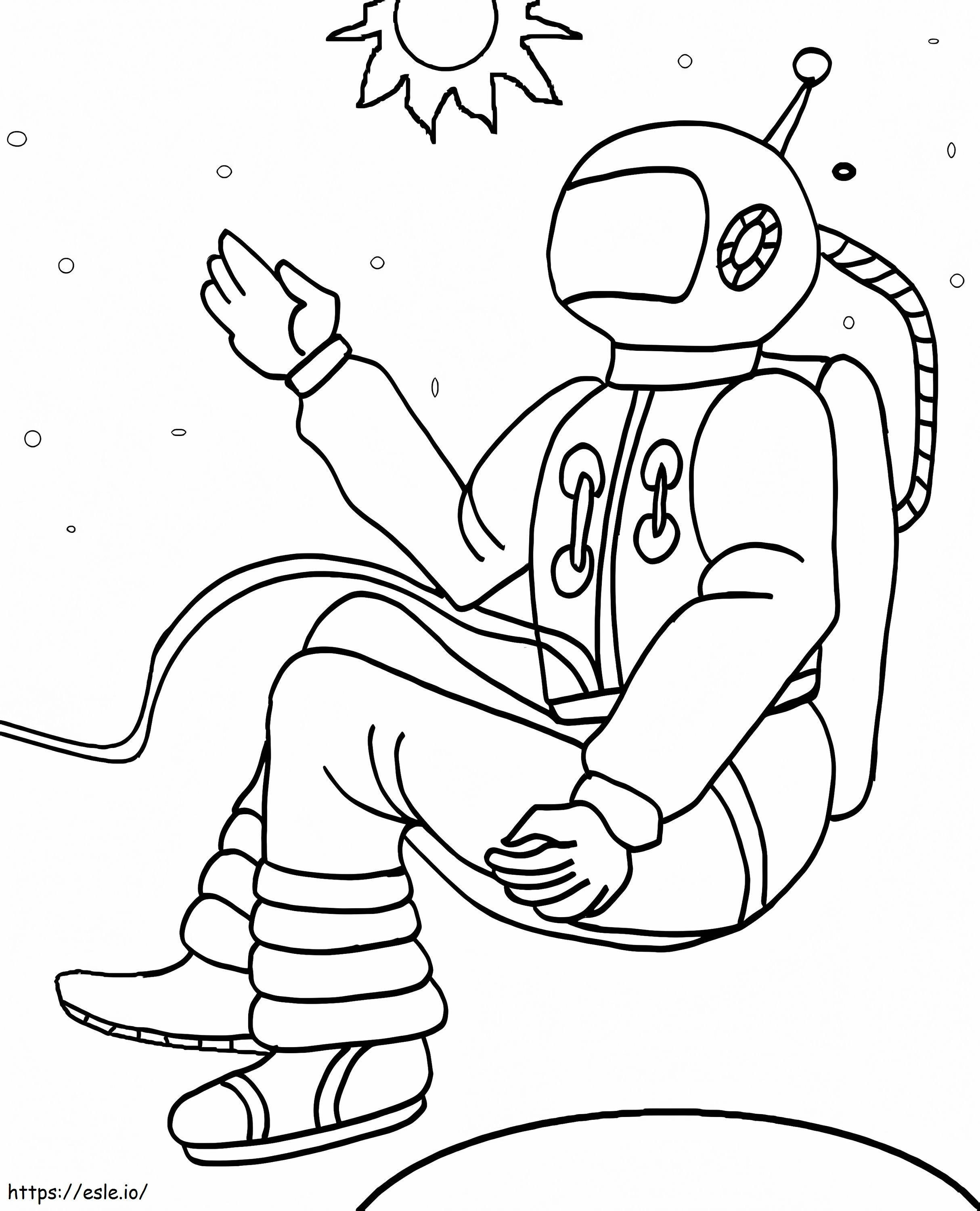 Tavallinen astronautti värityskuva