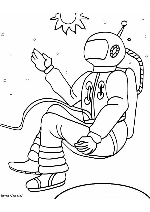 正規宇宙飛行士 ぬりえ - 塗り絵