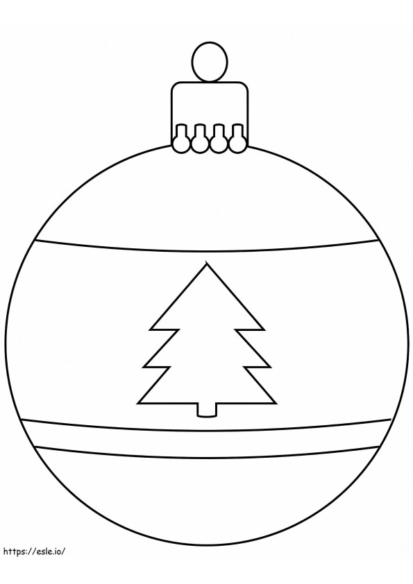 Kerstbal Ornament kleurplaat