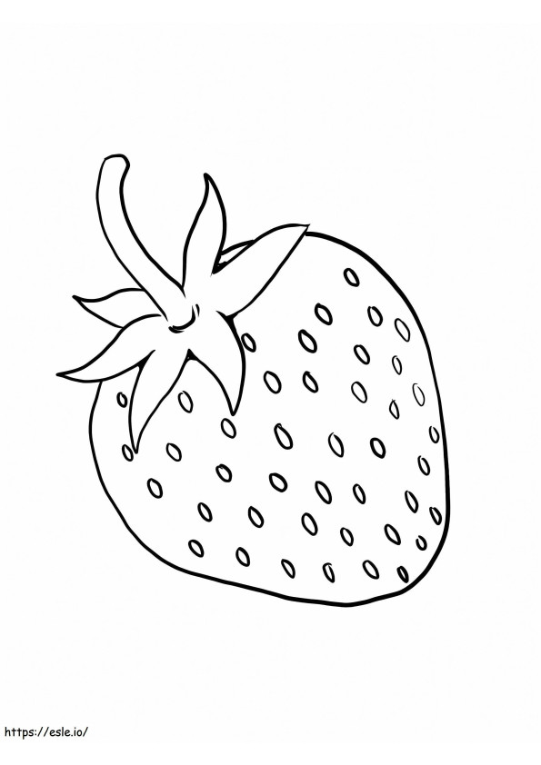 Printable Strawberry coloring page